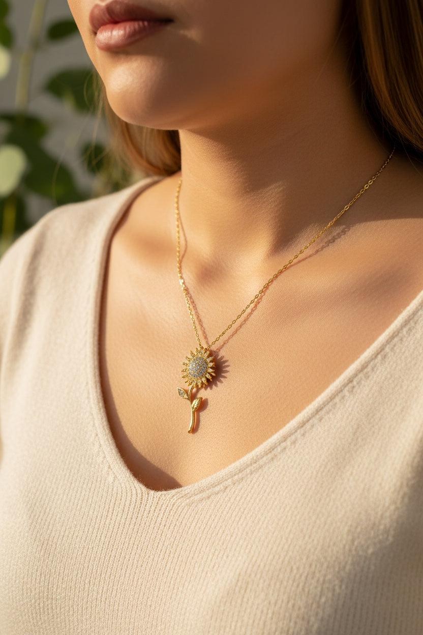 COLLAR GIRASOL GIRATORIO LILIANA